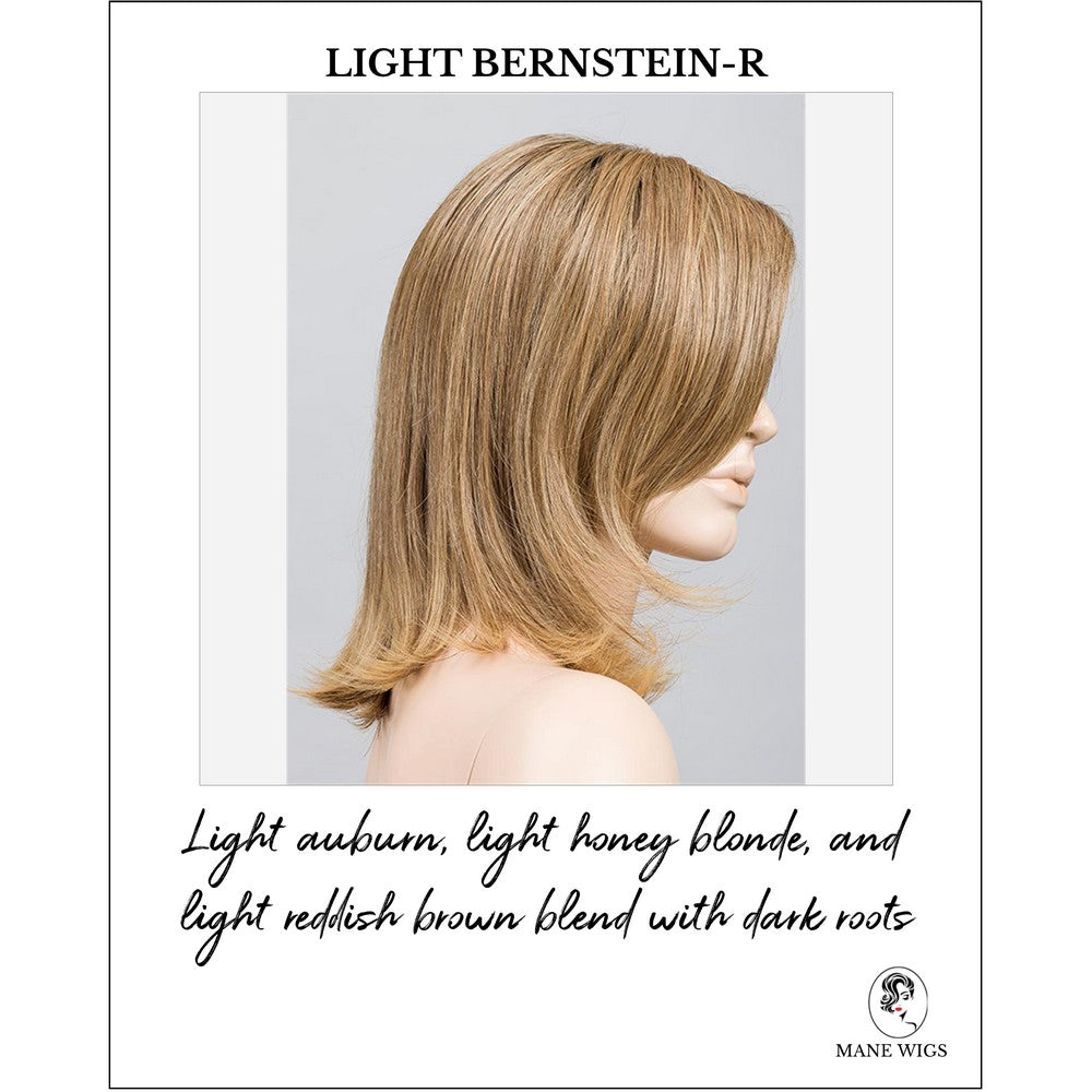 Melody by Ellen Wille in Light Bernstein-R-Light auburn, light honey blonde, and light reddish brown blend with dark roots