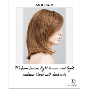 Melody by Ellen Wille in Mocca-R-Medium brown, light brown, and light auburn blend with dark roots