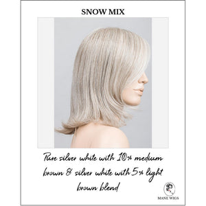 Melody by Ellen Wille in Snow Mix-Pure silver white with 10% medium brown & silver white with 5% light brown blend