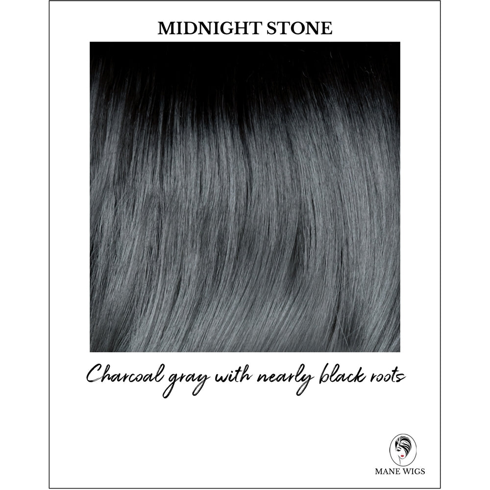 Midnight Stone-Charcoal gray with nearly black roots