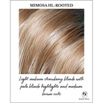 Load image into Gallery viewer, Mimosa HL-Rooted-Light auburn strawberry blond with pale blonde highlights and medium brown roots
