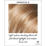 Load image into Gallery viewer, Mimosa HL-R-Light auburn strawberry blond with pale blonde highlights and medium brown roots
