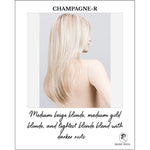 Load image into Gallery viewer, Music by Ellen Wille in Champagne-R-Medium beige blonde, medium gold blonde, and lightest blonde blend with darker roots
