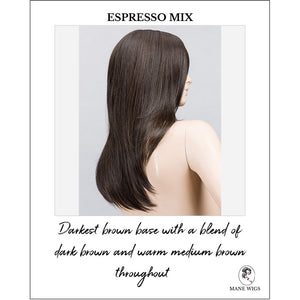 Music by Ellen Wille in Espresso Mix-Darkest brown base with a blend of dark brown and warm medium brown throughout 