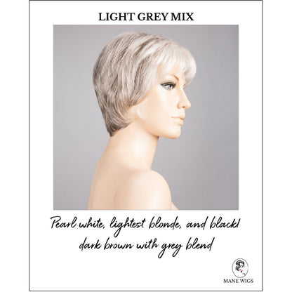 Napoli Soft by Ellen Wille in Light Grey Mix-Pearl white, lightest blonde, and black/dark brown with grey blend