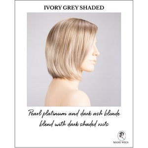Narano by Ellen Wille in Ivory Grey Shaded-Pearl platinum and dark ash blonde blend with dark shaded roots