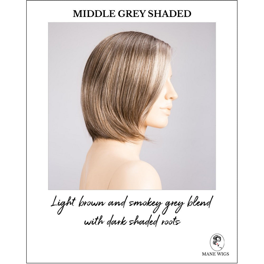 Narano by Ellen Wille in Middle Grey Shaded-Light brown and smokey grey blend with dark shaded roots