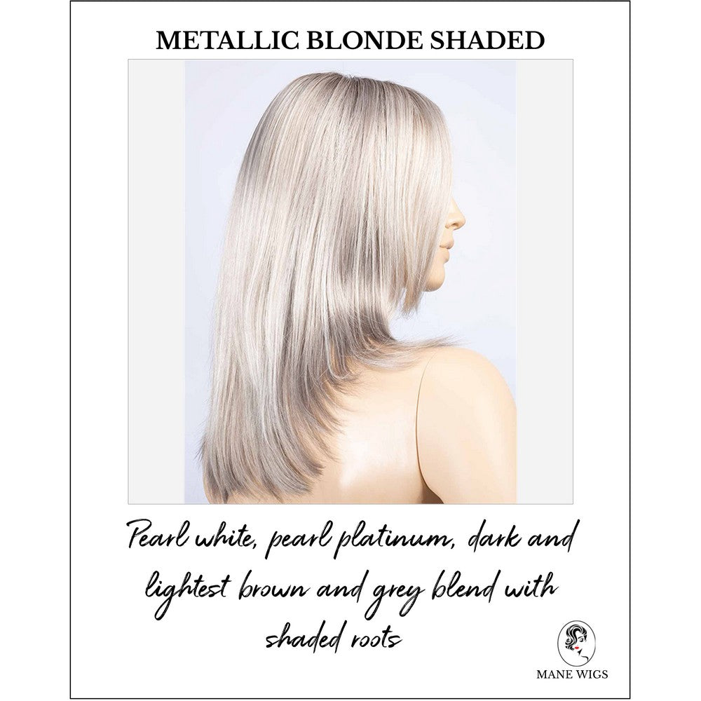 Noblesse Soft by Ellen Wille in Metallic Blonde Shaded-Pearl white, pearl platinum, dark and lightest brown and grey blend with shaded roots