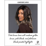 Load image into Gallery viewer, AMERICANO-Dark brown base with medium golden brown, pale blonde, and platinum blonde painted highlights
