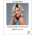 Load image into Gallery viewer, Ocean by Estetica wig in SILVERSUNRT8-Iced blonde dusted with soft sand &amp; golden brown roots
