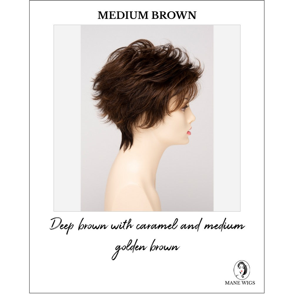 Olivia By Envy in Medium Brown-Deep brown with caramel and medium golden brown