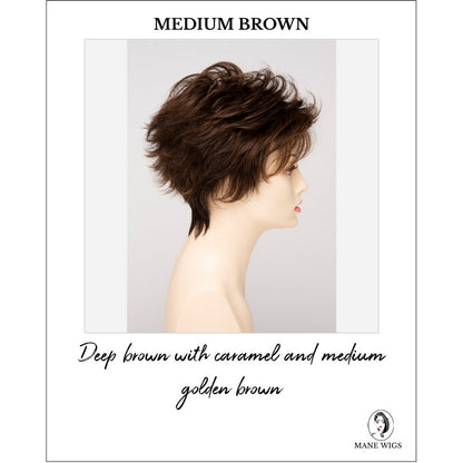 Olivia By Envy in Medium Brown-Deep brown with caramel and medium golden brown