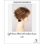Load image into Gallery viewer, Olivia By Envy in Toasted Sesame-R-Light brown blend with medium brown roots
