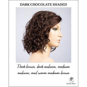 Onda by Ellen Wille in Dark Chocolate Shaded-Dark brown, dark auburn, medium auburn, and warm medium brown