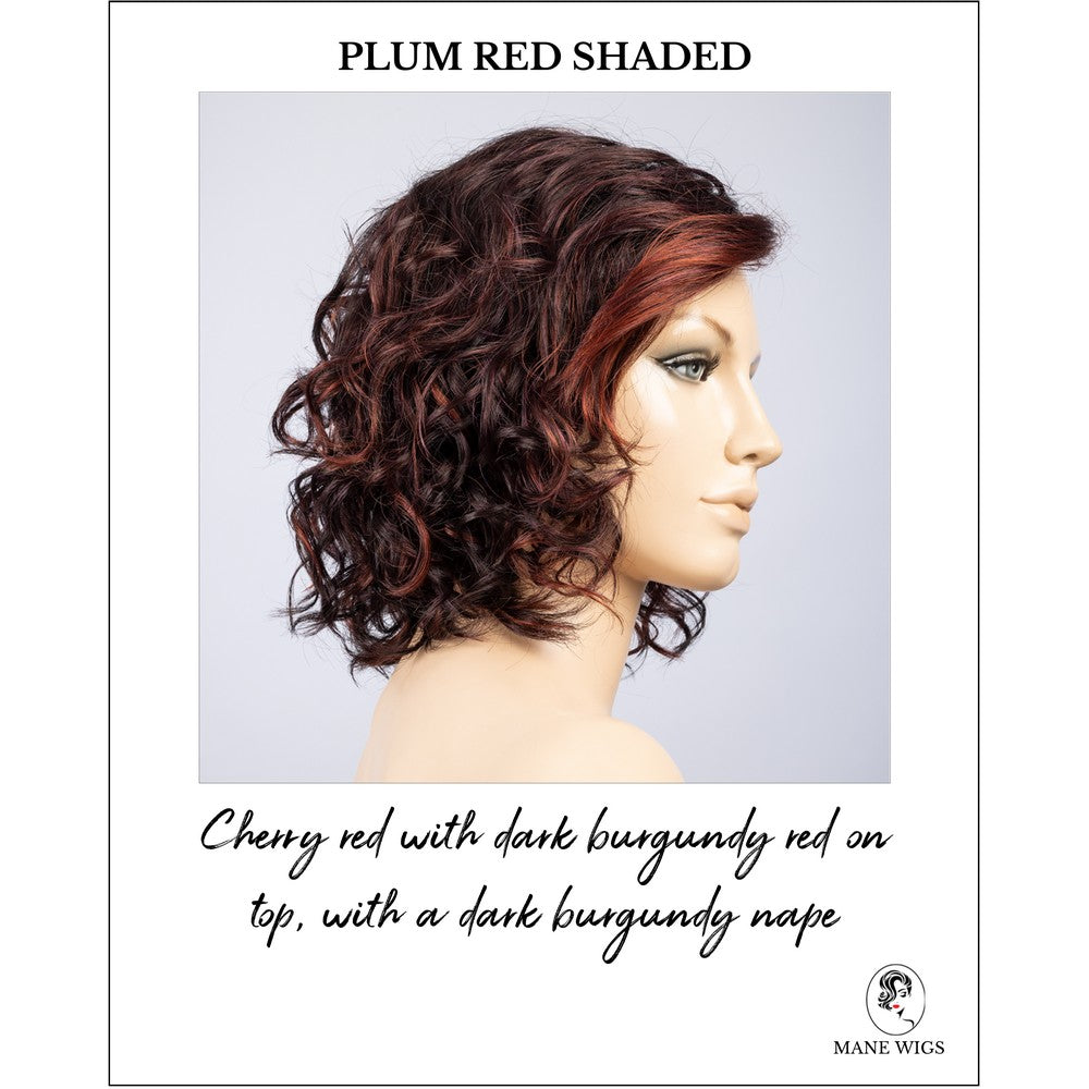 Onda by Ellen Wille in Plum Red Shaded-Cherry red with dark burgundy red on top, with a dark burgundy nape