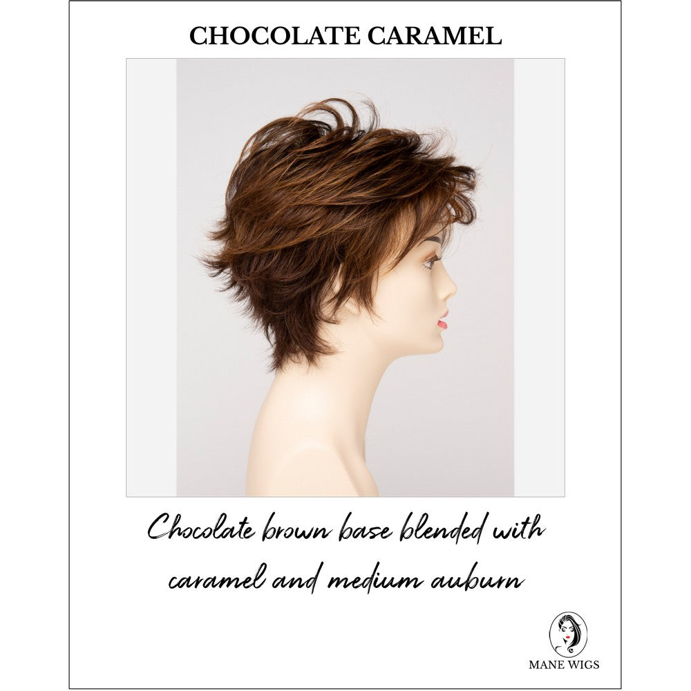 Ophelia By Envy in Chocolate Caramel-Chocolate brown base blended with caramel and medium auburn