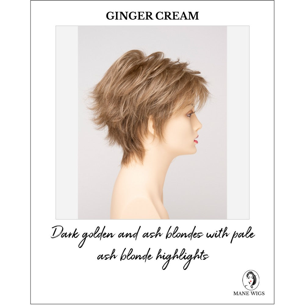 Ophelia By Envy in Ginger Cream-Dark golden and ash blondes with pale ash blonde highlights