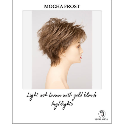 Ophelia By Envy in Mocha Frost-Light ash brown with gold blonde highlights