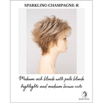 Load image into Gallery viewer, Ophelia by Envy in Sparkling Champagne-R-Medium ash blonde with pale blonde highlights and medium brown roots
