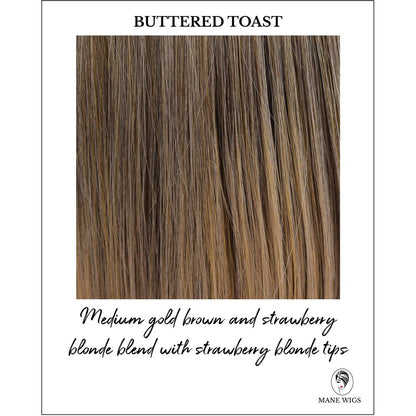 Buttered Toast-Medium gold brown and strawberry blonde blend with strawberry blonde tips