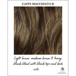Load image into Gallery viewer, Caffe Macchiato-R-Light brown, medium brown &amp; honey blonde blend with blonde tips and dark roots
