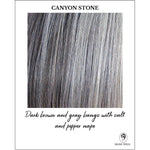 Load image into Gallery viewer, Canyon Stone-Dark brown and gray bangs with salt and pepper nape
