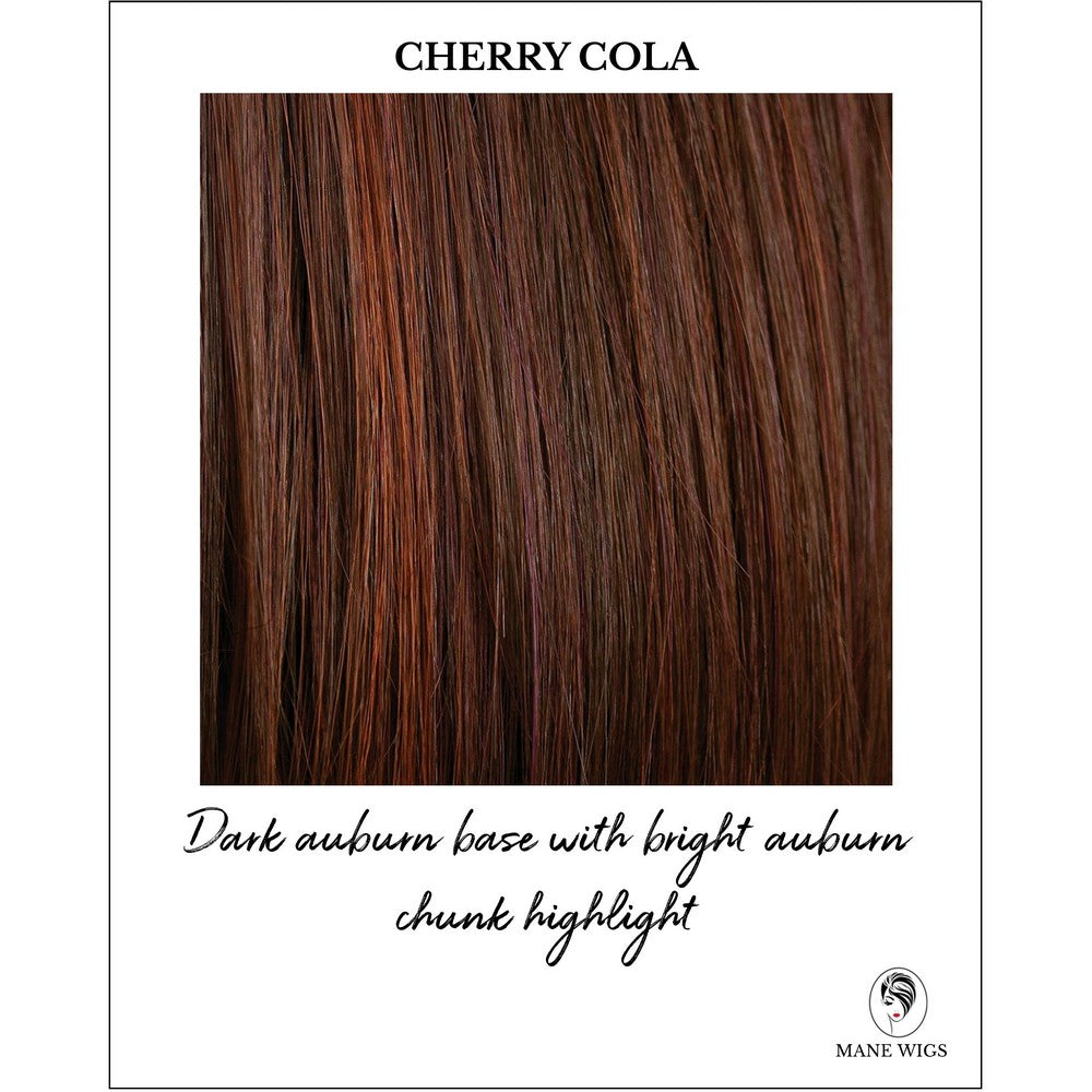 Cherry Cola-Dark auburn base with bright auburn chunk highlight