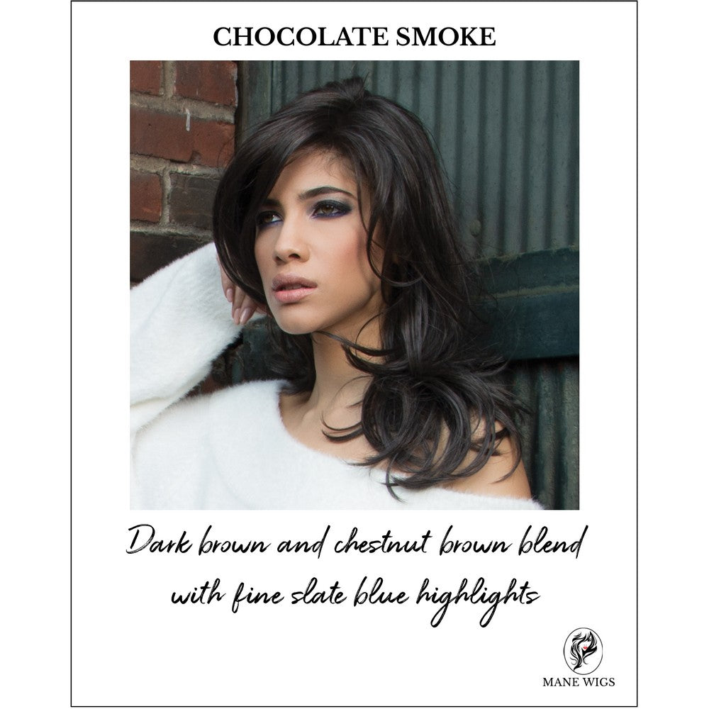 CHOCOLATE SMOKE-Dark brown and chestnut brown blend with fine slate blue highlights