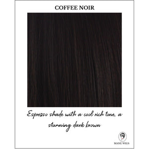 Coffee Noir-Espresso shade with a cool rich tone, a stunning dark brown