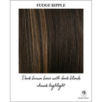Load image into Gallery viewer, Fudge Ripple-Dark brown base with dark blonde chunk highlight
