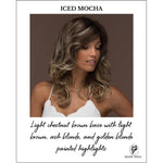 Load image into Gallery viewer, ICED MOCHA-Light chestnut brown base with light brown, ash blonde, and golden blonde painted highlights
