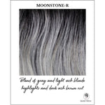 Load image into Gallery viewer, Moonstone-R-Blend of gray and light ash blonde highlights and dark ash brown root

