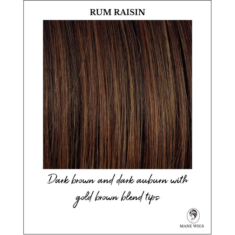 Rum Raisin-Dark brown and dark auburn with gold brown blend tips