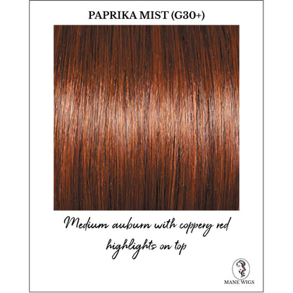 Paprika Mist (G30+)-Medium auburn with coppery red highlights on top