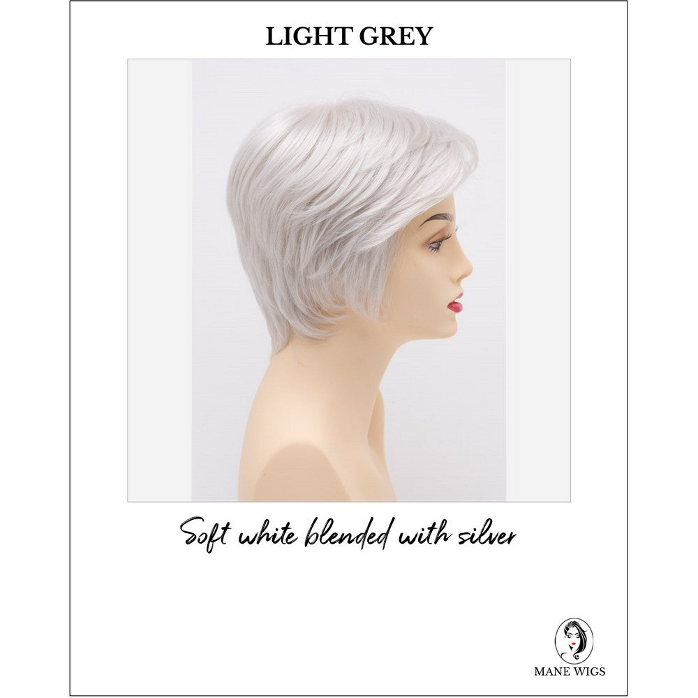 Paula wig by Envy in Light Grey-Soft white blended with silver