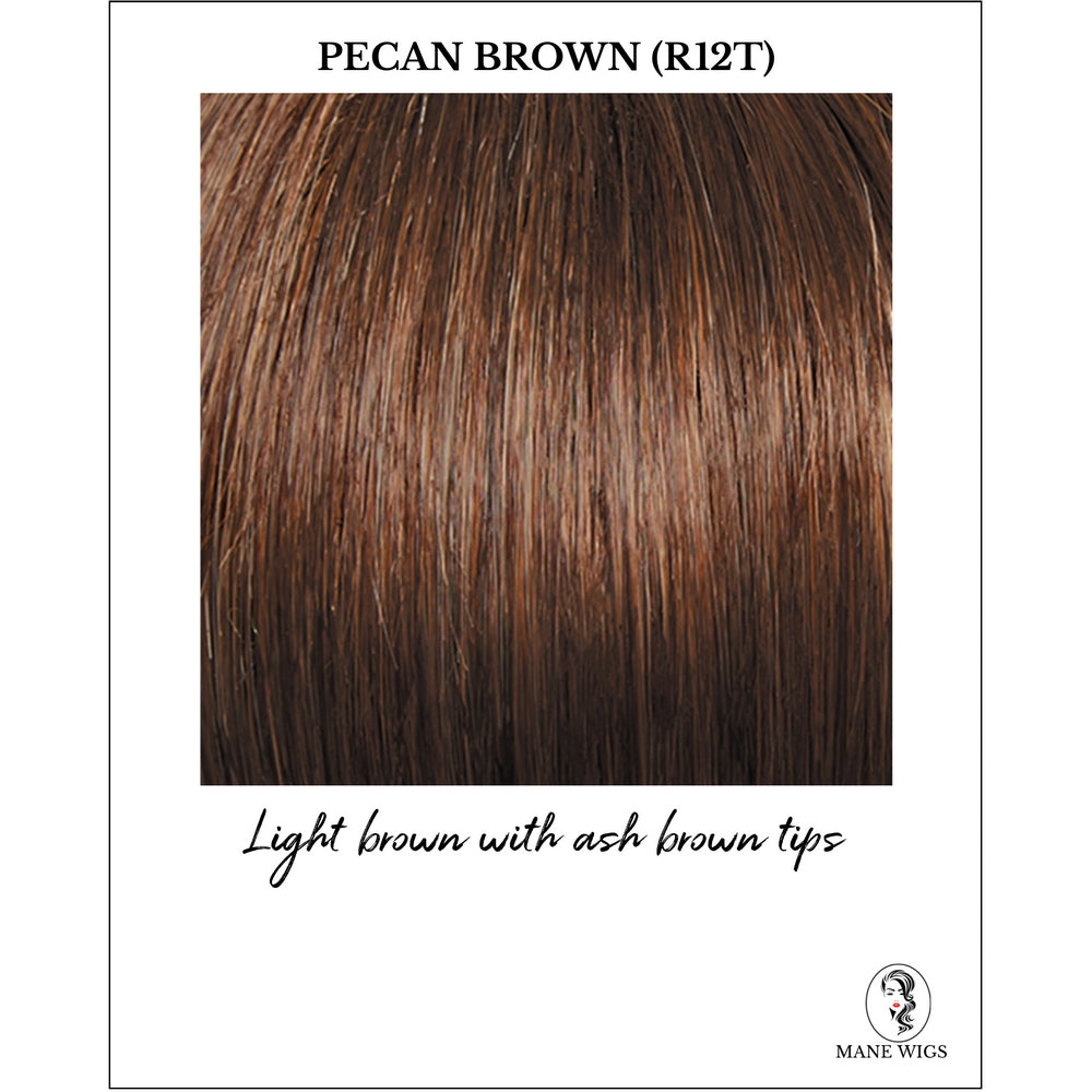 Pecan Brown (R12T)-Light brown with ash brown tips