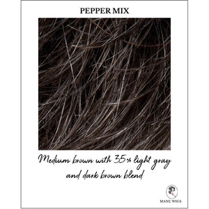 Pepper Mix-Medium brown with 35% light gray and dark brown blend