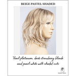 Load image into Gallery viewer, Perla in Beige Pastel Shaded-Pearl platinum, dark strawberry blonde and pearl white with shaded roots
