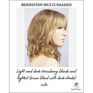 Perla in Bernstein Multi Shaded-Light and dark strawberry blonde and lightest brown blend with dark shaded roots