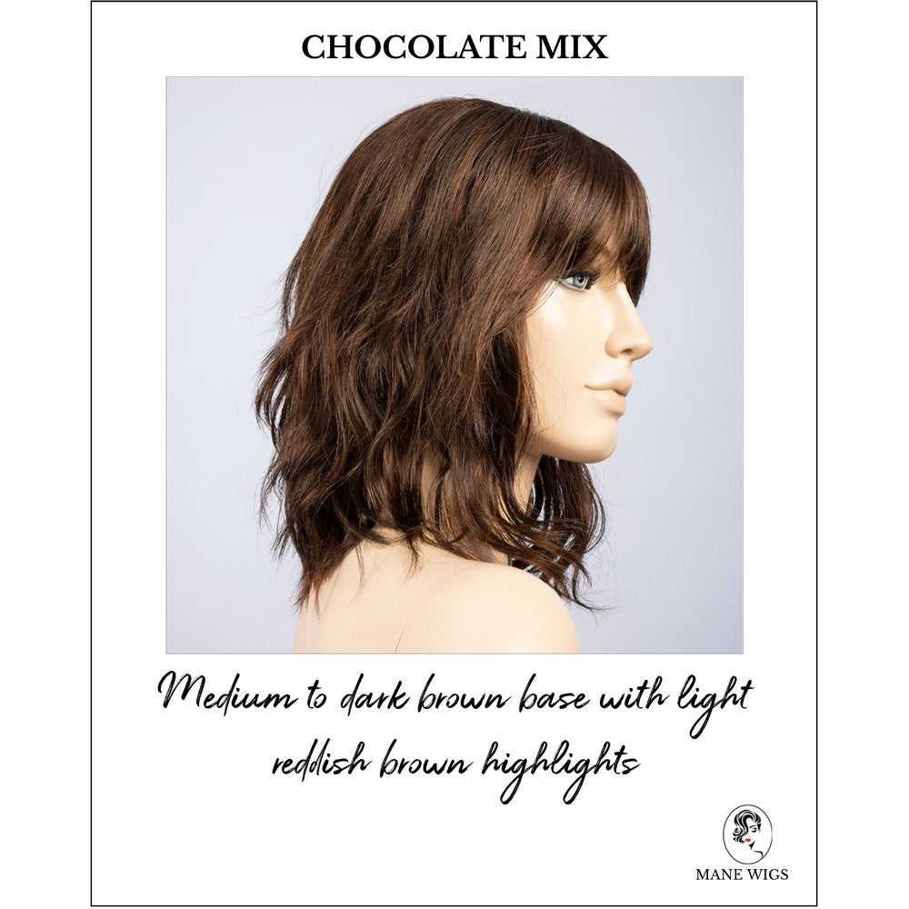 Perla in Chocolate Mix-Medium to dark brown base with light reddish brown highlights