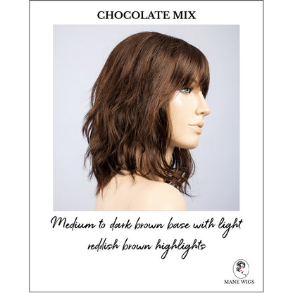 Perla in Chocolate Mix-Medium to dark brown base with light reddish brown highlights