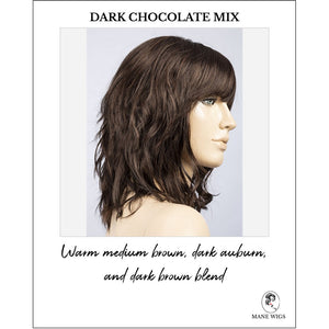 Perla in Dark Chocolate Mix-Warm medium brown, dark auburn, and dark brown blend