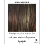 Load image into Gallery viewer, Razberry Ice-R-Rooted dark medium auburn base with copper and strawberry blonde highlights
