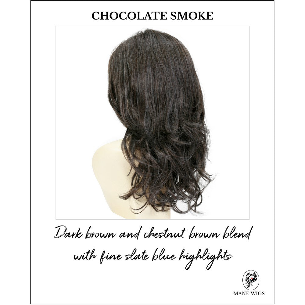 CHOCOLATE SMOKE-Dark brown and chestnut brown blend with fine slate blue highlights