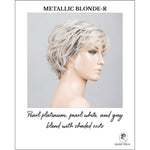 Load image into Gallery viewer, Relax Large by Ellen Wille in Metallic Blonde-R-Pearl platinum, pearl white, and grey blend with shaded roots

