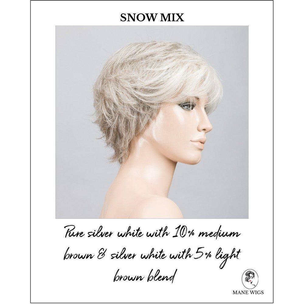 Relax Large by Ellen Wille in Snow Mix-Pure silver white with 10% medium brown & silver white with 5% light brown blend