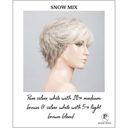 Relax Large by Ellen Wille in Snow Mix-Pure silver white with 10% medium brown & silver white with 5% light brown blend