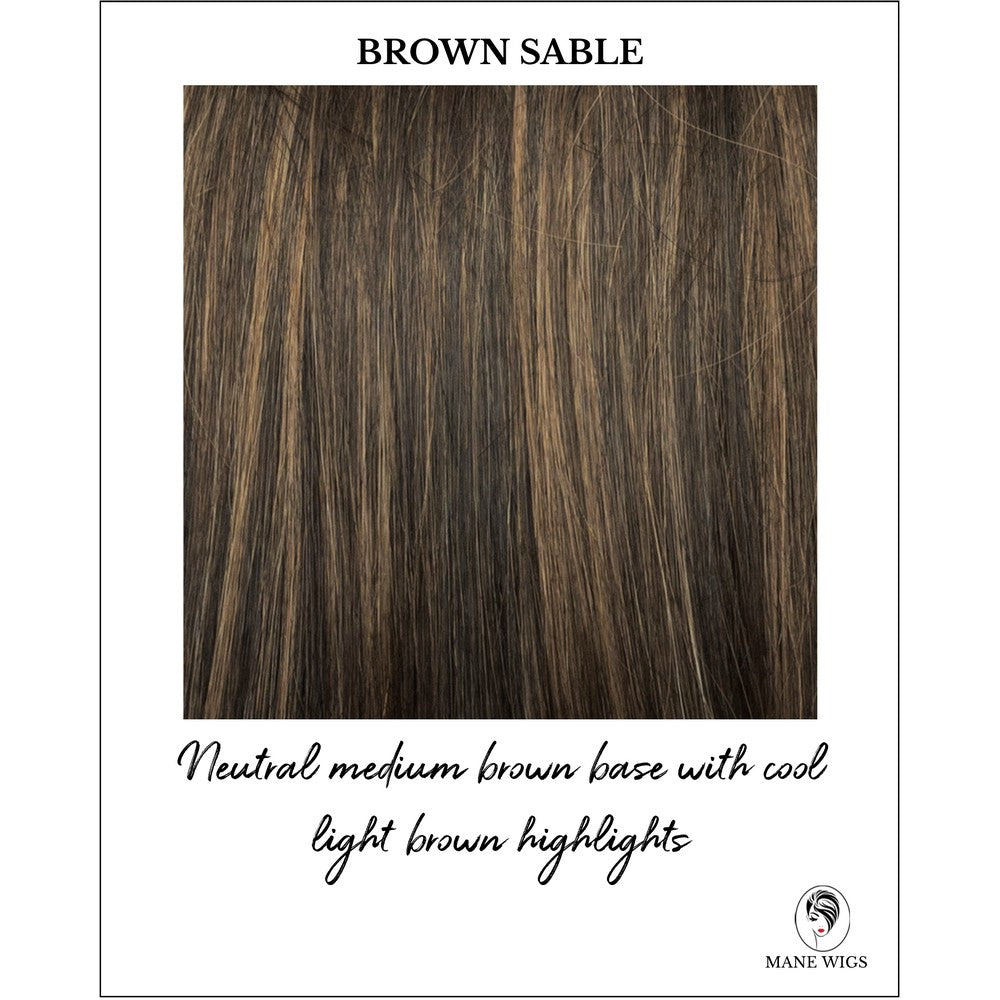 Brown Sable-Neutral medium brown base with cool light brown highlights