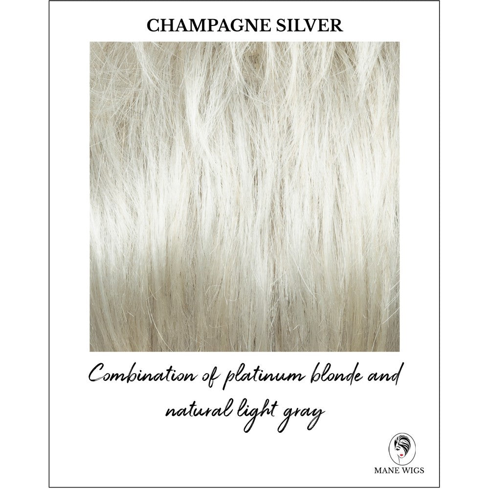 Champagne Silver-Combination of platinum blonde and natural light gray