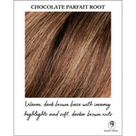 Load image into Gallery viewer, Chocolate Parfait Root-Warm, dark brown base with creamy highlights and soft, darker brown roots

